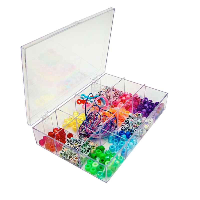 compartment box with beads