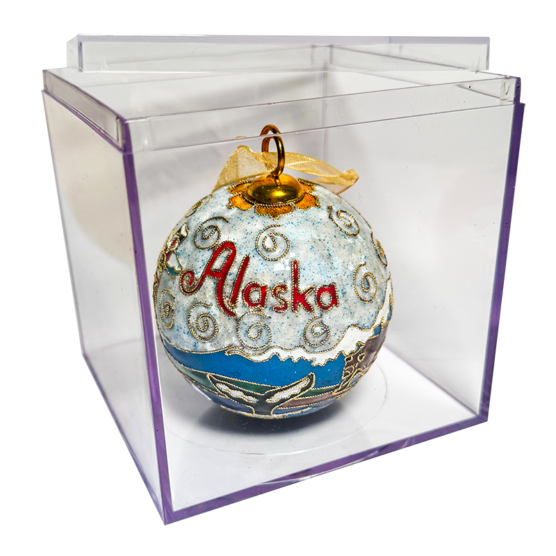 collectible ornament in plastic box